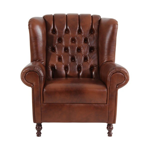 Кафяв кожен фотьойл Vary - Max Winzer-image-1