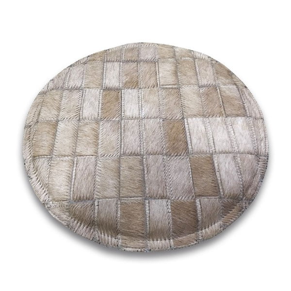 Бежов диван от кравешка кожа, ⌀ 35 cm - Arctic Fur