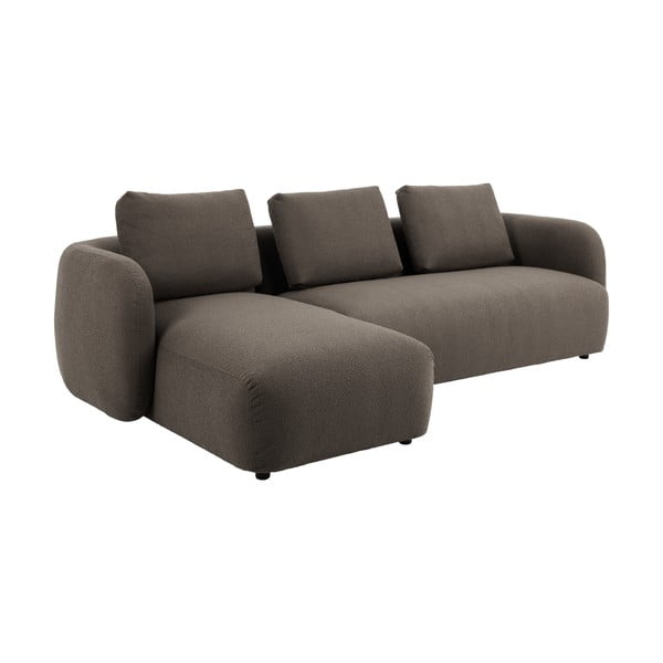 Сиво-кафяв ъглов диван от плат букле (ляв ъгъл) Imola – Bonami Selection-image-2