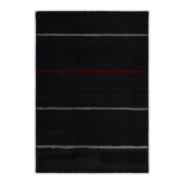 Černý koberec Calista Rugs Madrid Lines, 120 x 170 cm