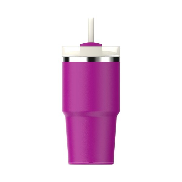 Розов термос със сламка от неръждаема стомана 600 ml Quencher H2.0 FlowState Tumbler Violet Blossom – Stanley-image-2