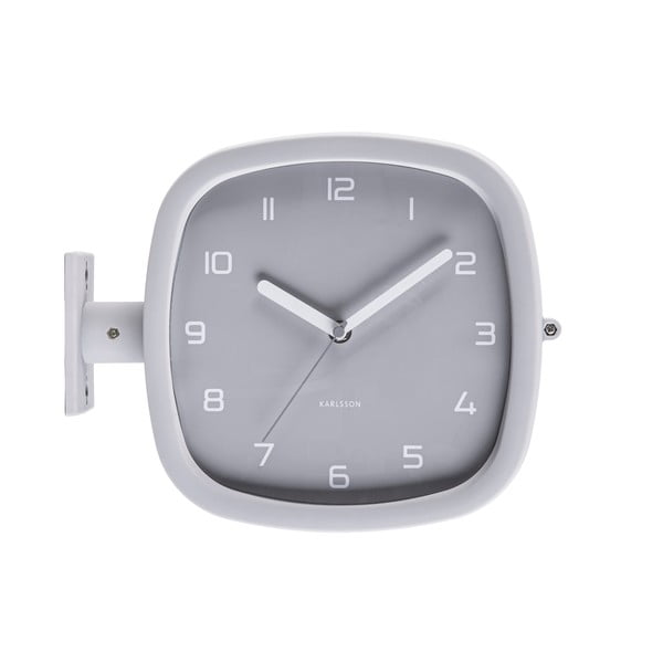 Сив стенен часовник Слийдове, 29 x 24,5 cm Doubler - Karlsson