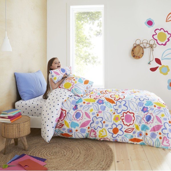 Памучно бебешко спално бельо 200x135 cm Blomme Floral - Pineapple Elephant-image-4