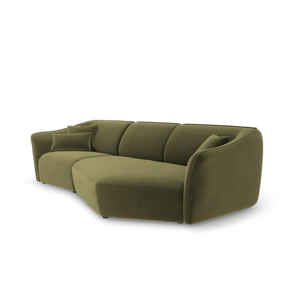 Зелен кадифен ъглов диван Tokyo – Cosmopolitan Design-image-3