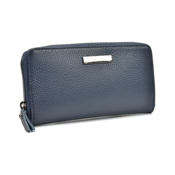 Тъмносиня кожена чанта Mangotti Landallo - Mangotti Bags-image-4
