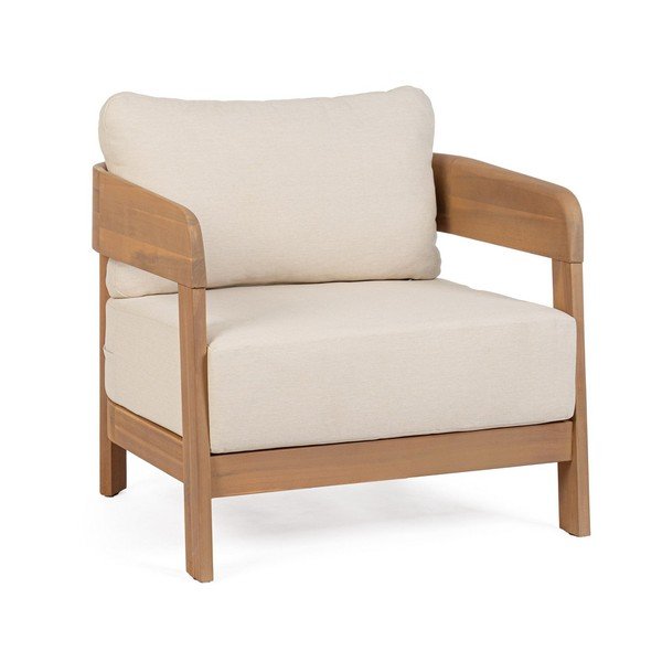 Градински стол от масивно дърво в естествен цвят Pablo – Bizzotto