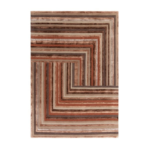 Вълнен килим в тухлен цвят 200x300 cm Network Terracotta - Asiatic Carpets