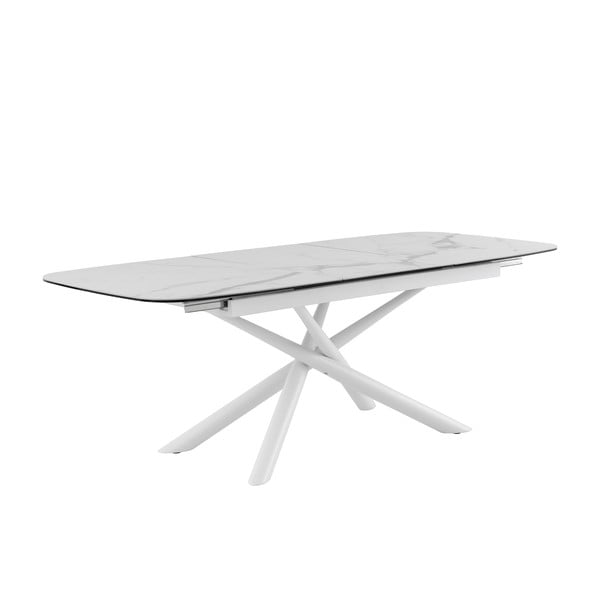 Сгъваема маса за хранене в бяло и сиво, 160 x 95 cm Ness - sømcasa-image-4