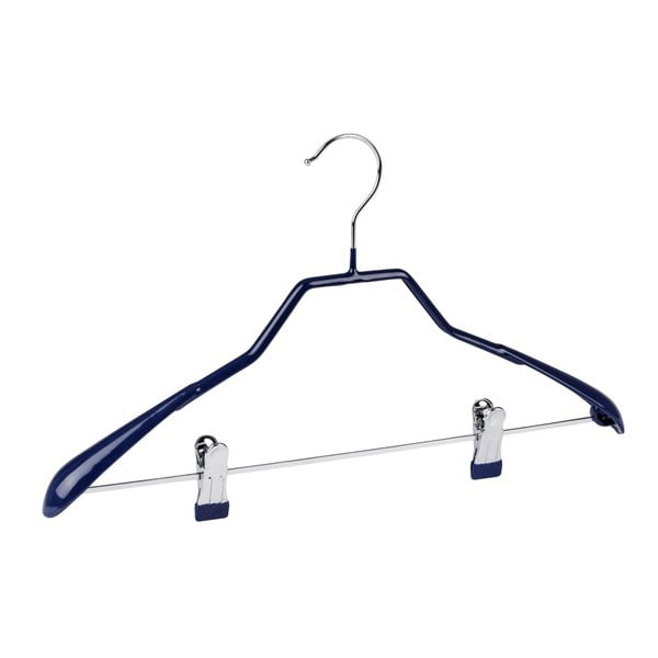 Синя неплъзгаща се закачалка за дрехи с щипки Hanger Shape - Wenko