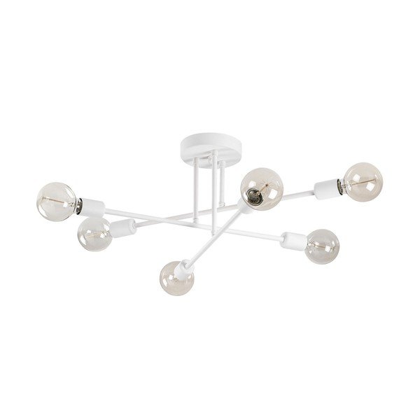 Бяло осветително тяло за таван 64x64 cm Flower – Opviq lights