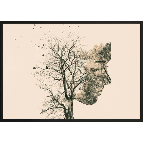 Плакат Дърво, 70 x 50 cm Girl Silhouette - DecoKing