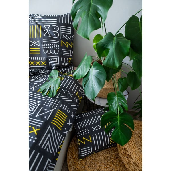 Сиво памучно спално бельо за единично легло 140x200 cm LP Dita Runy - Cotton House-image-1