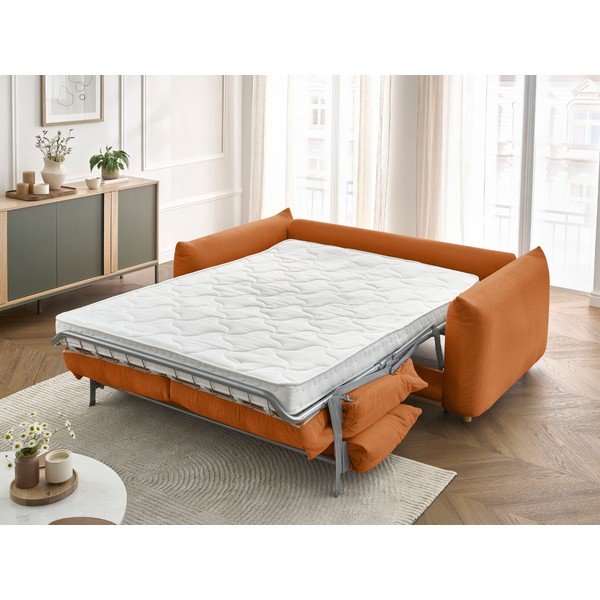 Оранжев сгъваем диван 214 cm Ernest – Bobochic Paris-image-1