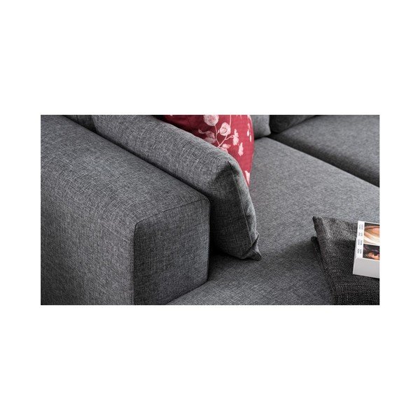 Тъмно сив ъглов диван Fanz, ляв ъгъл - Balcab Home-image-4