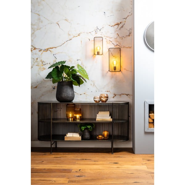 Черен метален нисък скрин с чекмеджета 149x80 cm Yinthe - Light & Living-image-1