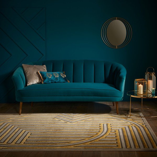 Килим в златисто 170x116 cm Eris Gatsby - Flair Rugs-image-2