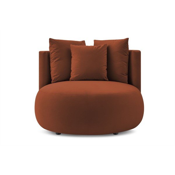 Оранжево кадифено кресло Cesar – Bobochic Paris-image-3