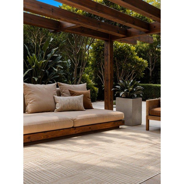 Кремав/в естествен цвят килим за открито и закрито 200x300 cm Haringey Nightingale – Ted Baker-image-1