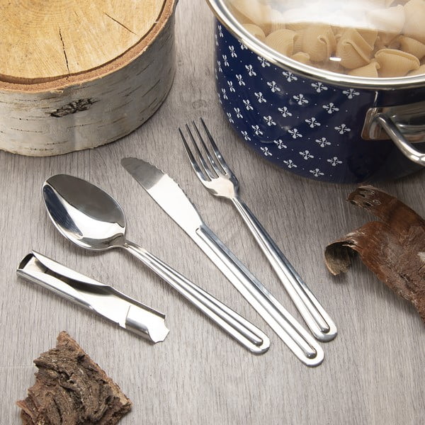 Прибори за хранене от неръждаема стомана в сребрист цвят 4 бр. KEMP – Orion-image-1