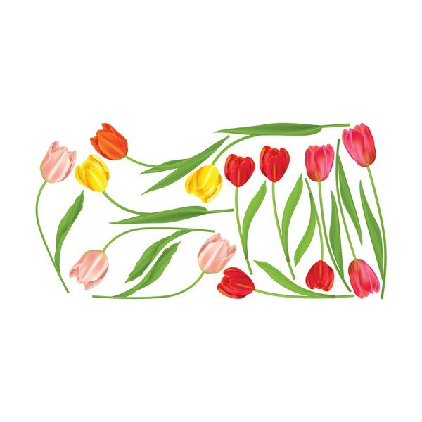 Комплект стикери за стена Wild Tulips - Ambiance-image-2