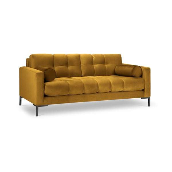 Жълт кадифен диван Bali - Cosmopolitan Design-image-2