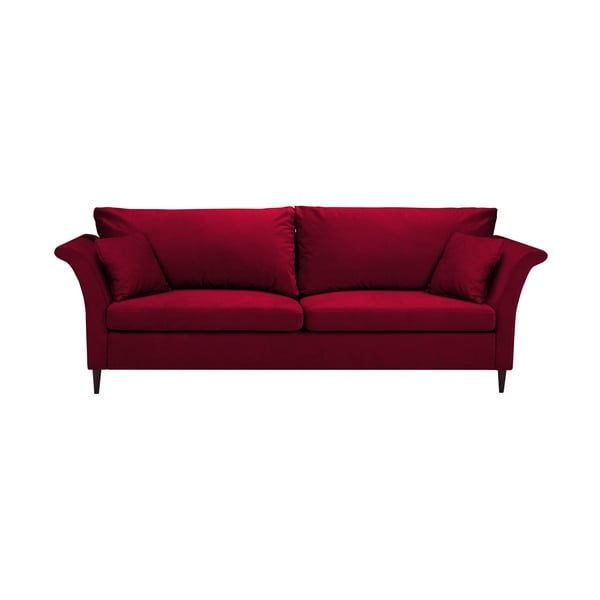 Червен разтегателен диван с място за съхранение Pivoine - Mazzini Sofas