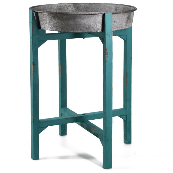 Modrý příruční stolek Moycor Stain