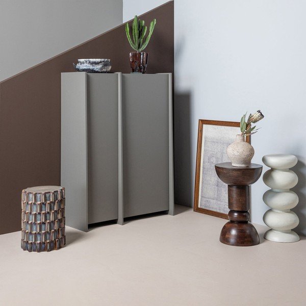 Метална кръгла странична масичка ø 29 cm Brilo – WOOOD-image-1