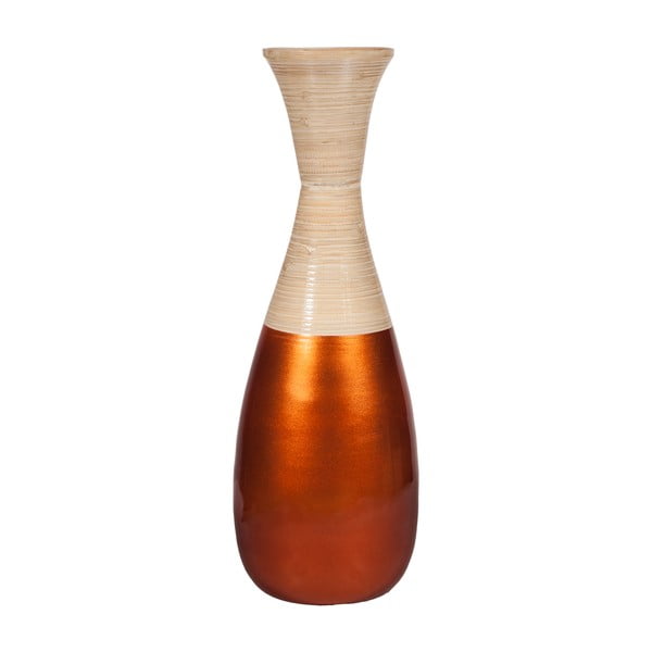 Бамбукова ваза в меден цвят Simone, ø 19 cm - Unknown