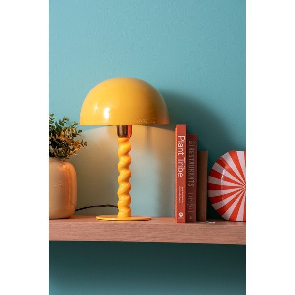 Жълта настолна лампа с метален абажур (височина 39 cm) Prisa – Leitmotiv-image-1