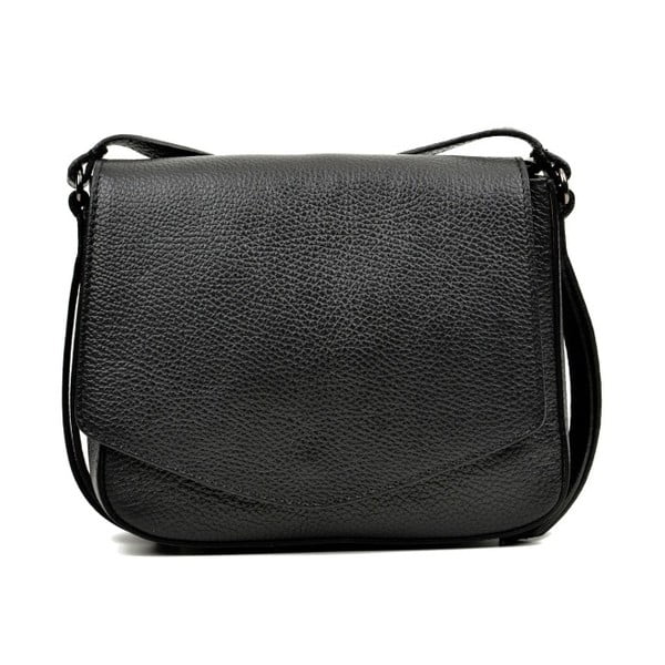 Черна кожена чанта Metelo - Carla Ferreri
