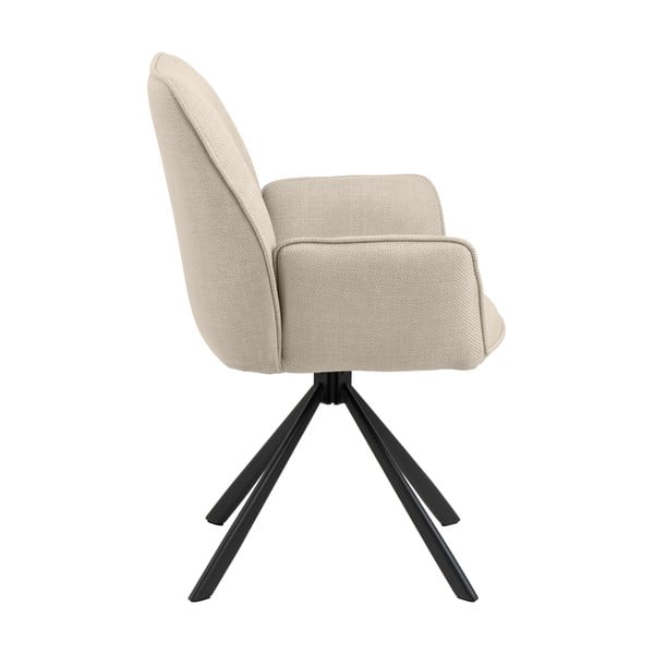 Бежови тапицирани трапезни столове в комплект с подлакътници 2 бр. Glenda – Actona-image-3