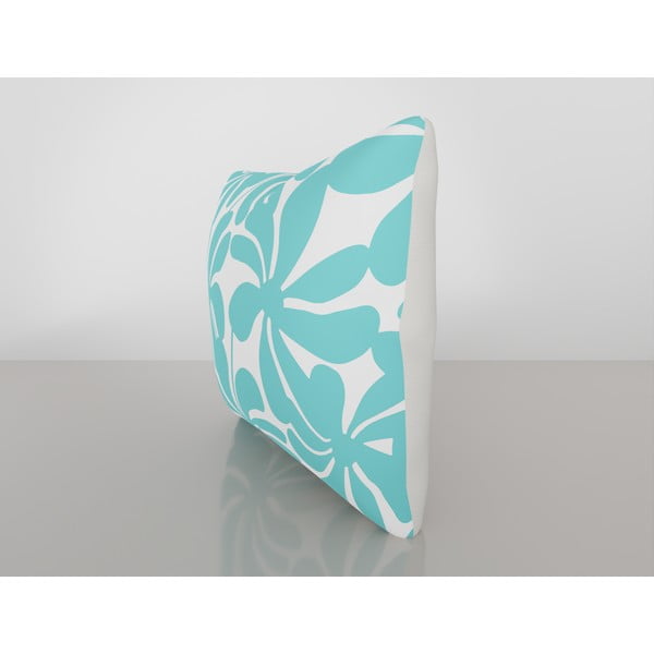 Тюркоазена и бяла калъфка за възглавница Jungle Paradiso, 43 x 43 cm - Vitaus-image-2