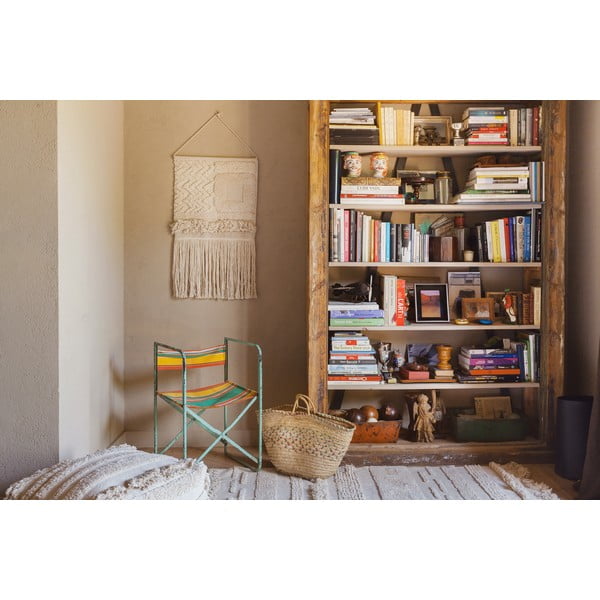 Светлосив и кремав ръчно изработен памучен килим подходящ за пране 140x200 cm Air Natural – Lorena Canals-image-1