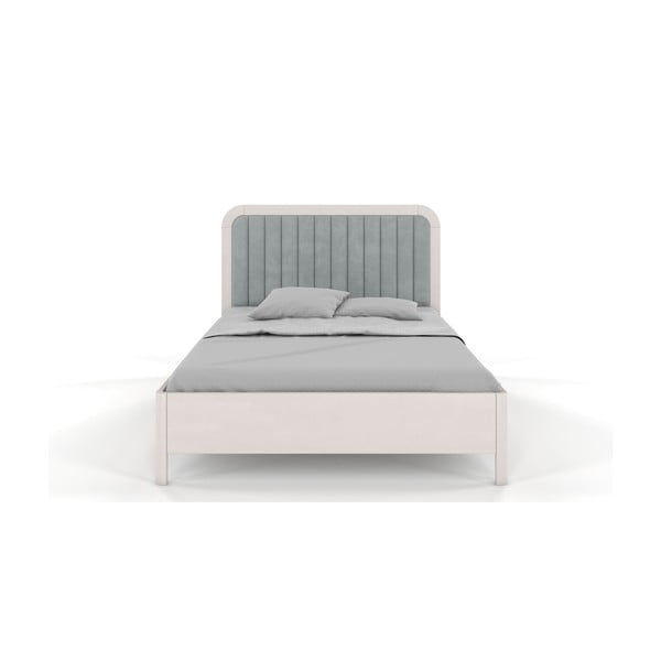 Бяло двойно легло от букова дървесина , 200 x 200 cm Visby Modena - Skandica-image-2