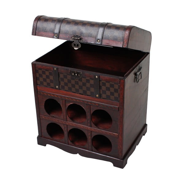 Кафяв шкаф за вино за 6 броя бутилки 41x48 cm – Deco Pleasure-image-2