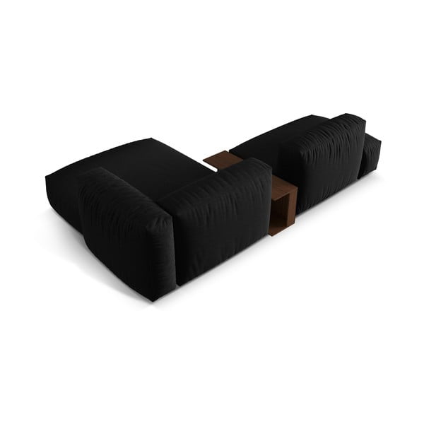 Черен модулен ъглов диван (десен ъгъл) Martina – Micadoni Home-image-4