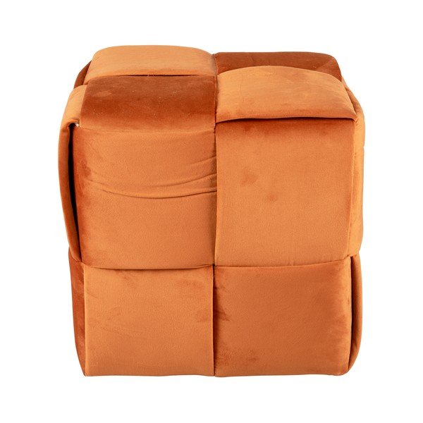 Табуретка от оранжево кадифе Weaved - Leitmotiv-image-2