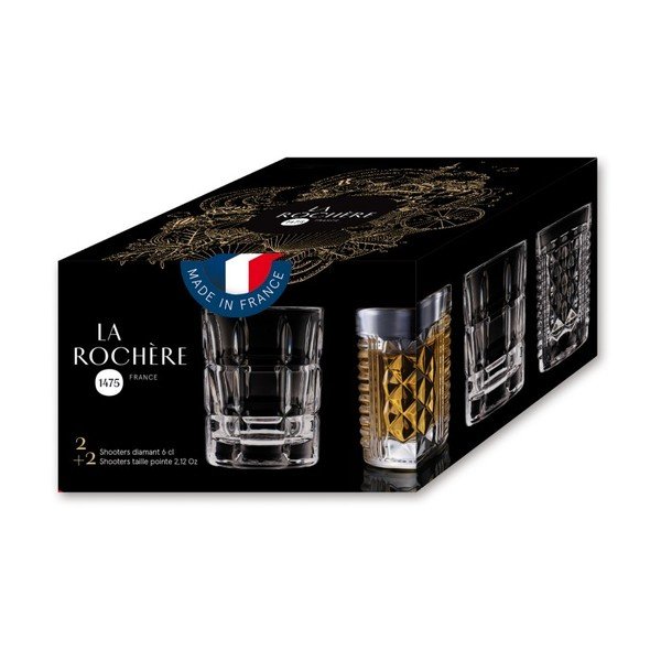 Комплект от 4 чаши за шотове La Rochère , 60 ml Assortis - La Rochére-image-2