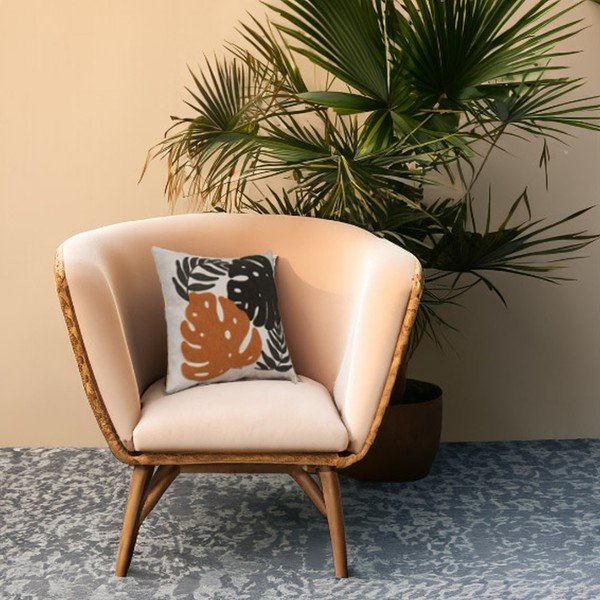 Ленена декоративна възглавница 43x43 cm – Mioli Decor-image-1