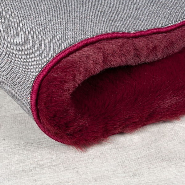Синтетична кожа в цвят бордо 160x230 cm Ivy Luxury Fur – Flair Rugs-image-3