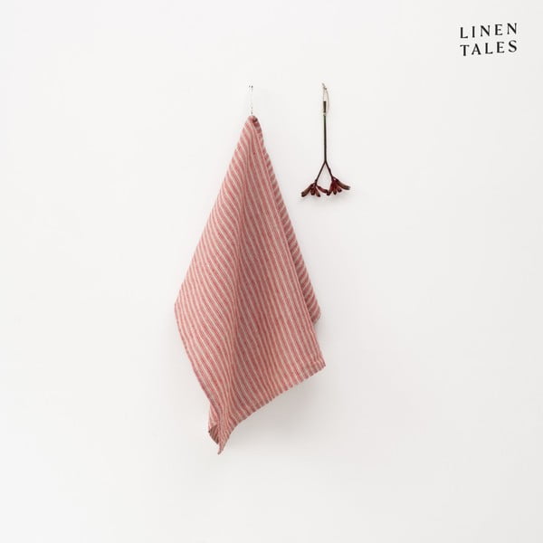 Ленена кърпа за съдове 45x65 cm Red Natural Stripes – Linen Tales