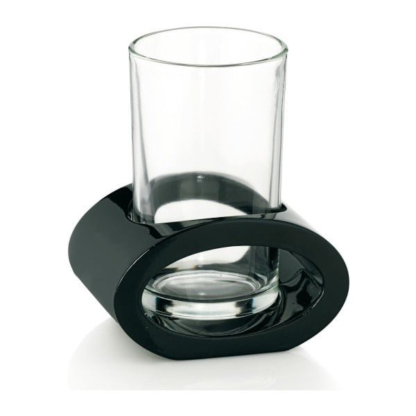 Černá sklenice s držákem Kela Mirage