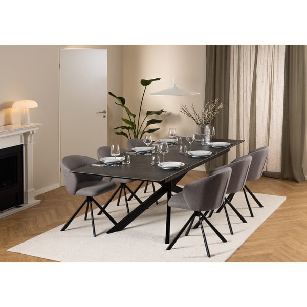 Керамична сгъваема маса за хранене 100x240 cm Irwine - Actona-image-2