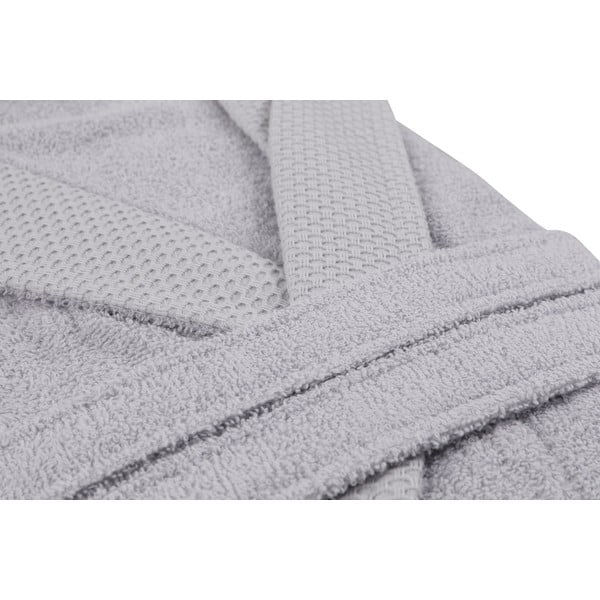 Сив памучен халат за баня размер M Cappa - Foutastic-image-1