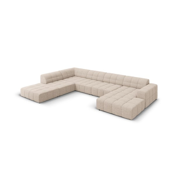 Бежов ъглов диван (ляв ъгъл/"U") Chicago - Cosmopolitan Design-image-3