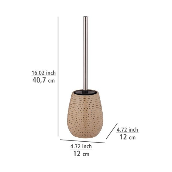Бежова керамична четка за тоалетна Bellante - Wenko-image-2