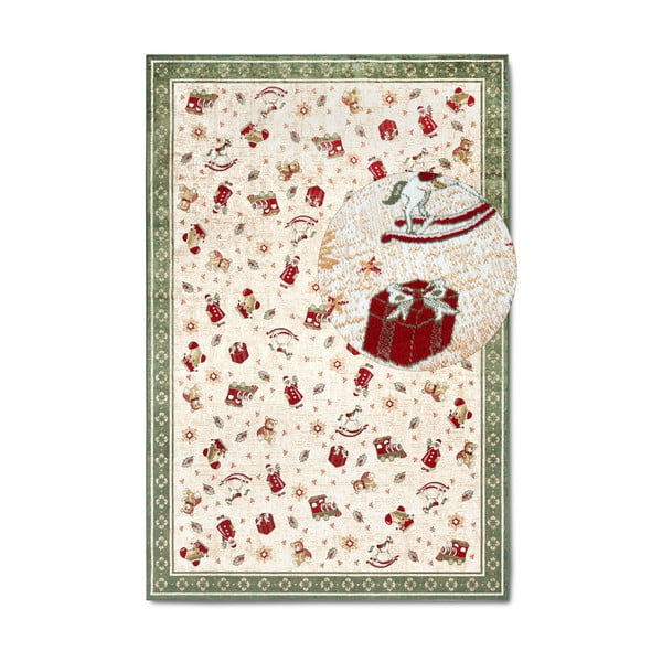 Зелен килим с коледен мотив със смес от памук 160x230 cm Toy's Delight Green Christmas – Villeroy&Boch