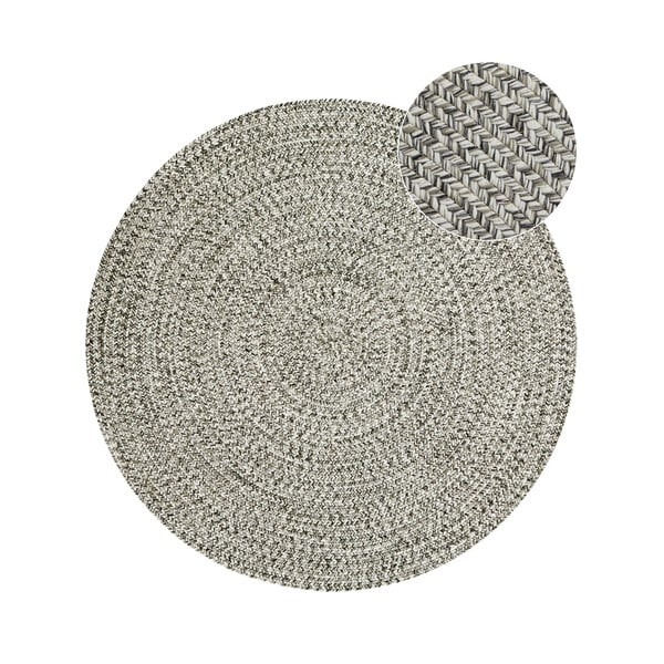 Сив/бежов кръгъл външен килим ø 200 cm - NORTHRUGS