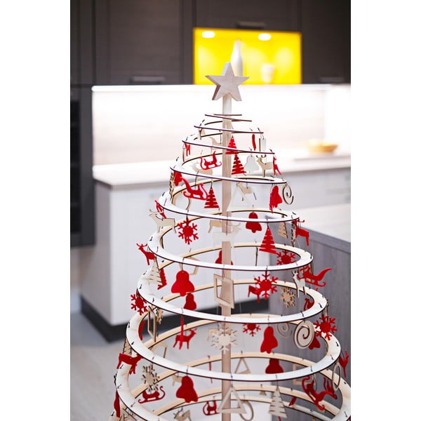 Дървена звезда за декоративна коледна елха Голяма - Spira-image-2